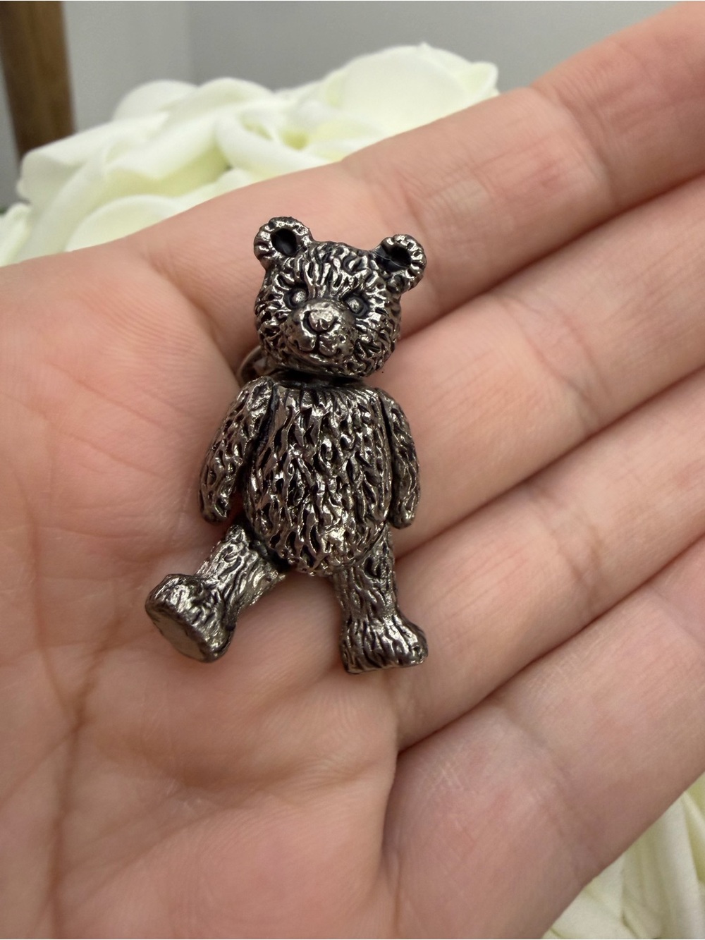 Teddy Bear Pewter Tone Pin